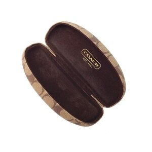 COACH Brown Signature Jacquard Sunglasses Case